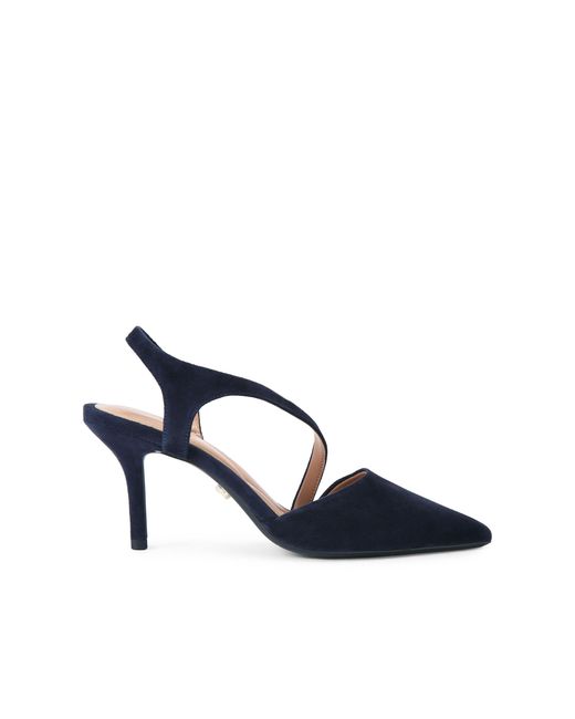 Carvela Kurt Geiger Blue Suede Symmetry Court Heels