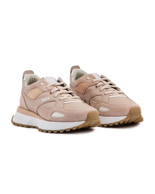 HUGO Pink Jonah Run Trainers