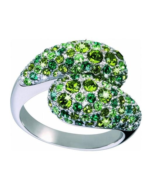 Glamour Green Gr33-84 Ladies Ring Sterling