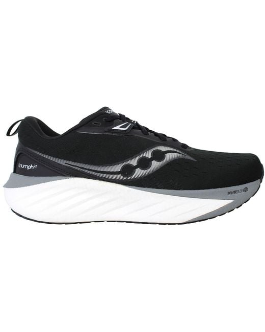 Saucony Black Triumph 22 Running Shoes (Wide) for men