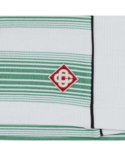 Casablanca Green Interlock Sweatshort Gradient Stripe Cotton for men