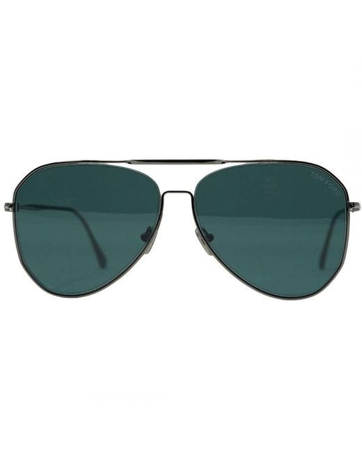 Tom Ford Charles-02 Ft0853 12v Zilveren Zonnebril in het Green voor heren