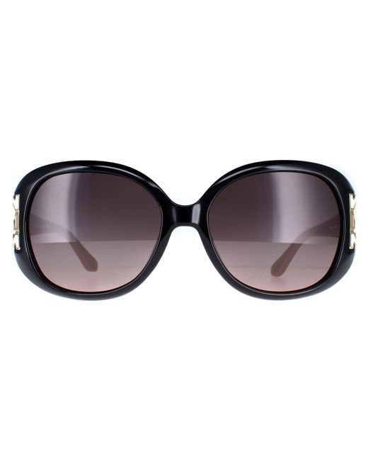 Ferragamo Brown Oval Taupe Gradient Sf668