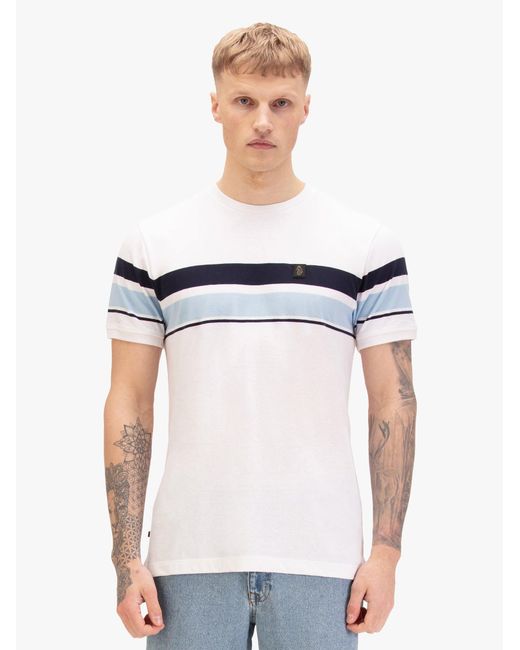 Luke 1977 White Rio Redeemer Chest Stripe T-Shirt for men