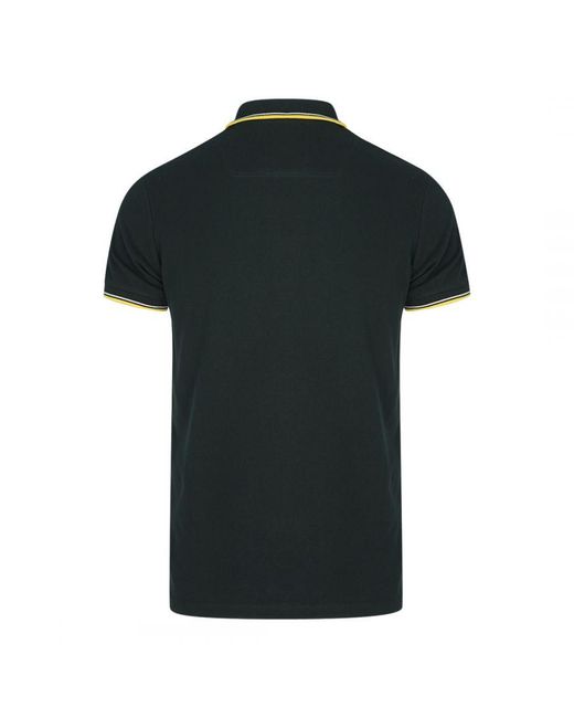 DIESEL Black T-Randy-Broken Polo Shirt Cotton for men