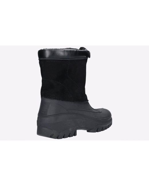 Cotswold Black Venture Waterproof Winter Boot for men