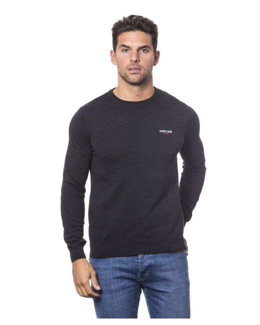 Roberto Cavalli Blue Sport Antracite Sweater for men
