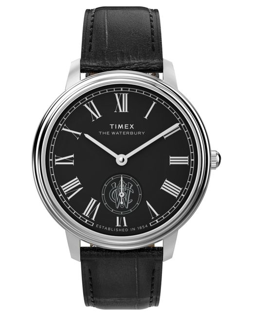 Timex Black Waterbury Metropolitan Watch Tw2Y23200 Leather for men
