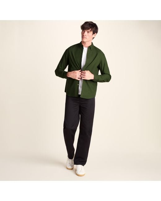 TOG24 Green Barry Long Sleeved Cotton Oxford Shirt for men
