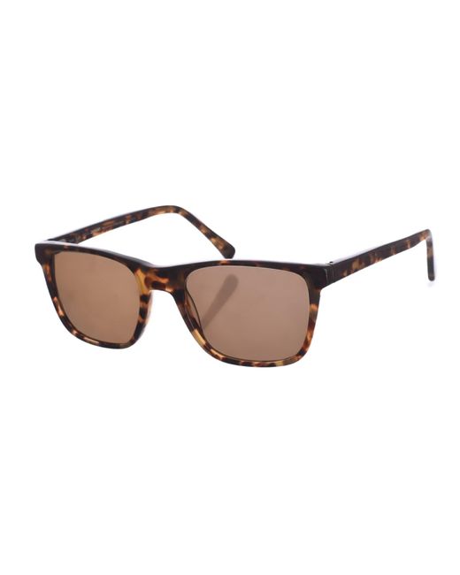 Zen Brown Rectangular Shaped Acetate Sunglasses Z445 for men