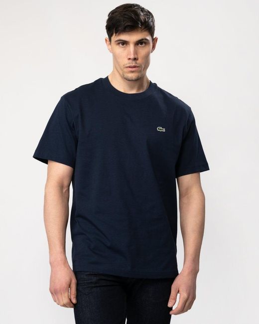 Lacoste Blue Classic Fit Cotton Jersey T-Shirt for men