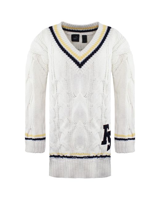 PUMA White X Rihanna Fenty Long Sleeve V-Neck Sweaters 575784 01