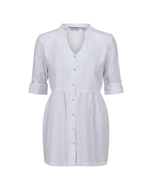 Regatta Blue Notched Neck Relaxed Fit Shirt