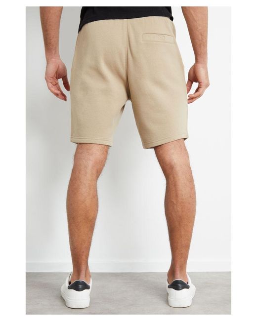 Threadbare Natural 'Bergamot' Fleece Shorts for men