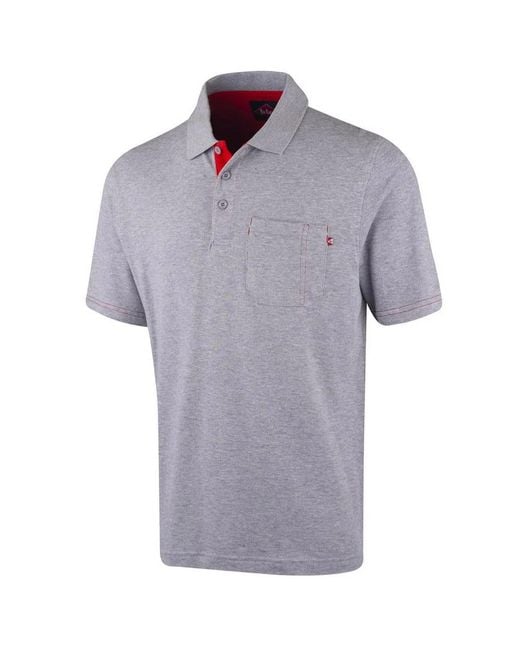 Lee Cooper Gray Marl Pique Polo Shirt for men