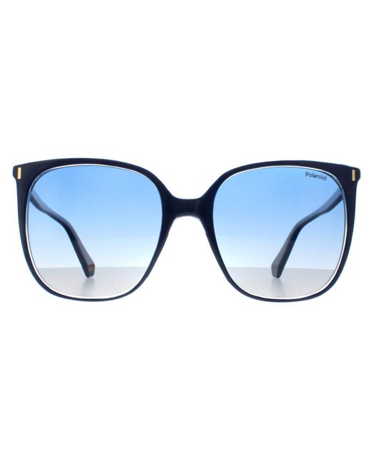 Polaroid Blue Square Gradient Polarized Sunglasses