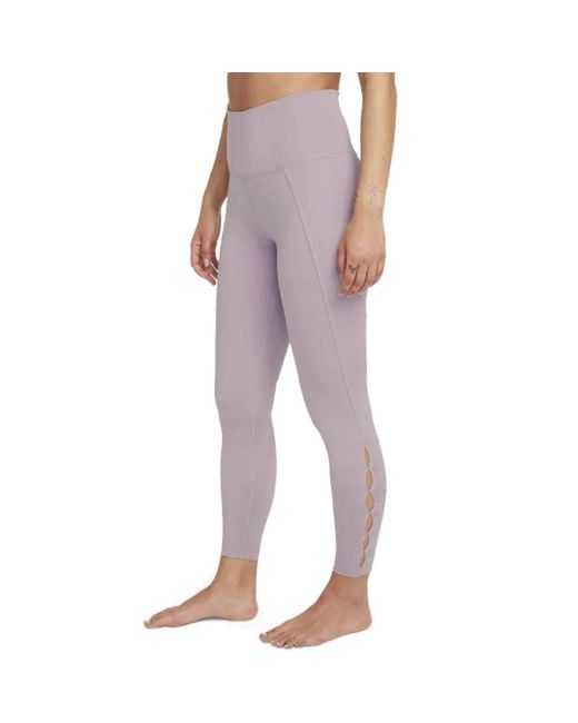 Nike Purple Yoga High Rise Vented Ankle Leggings