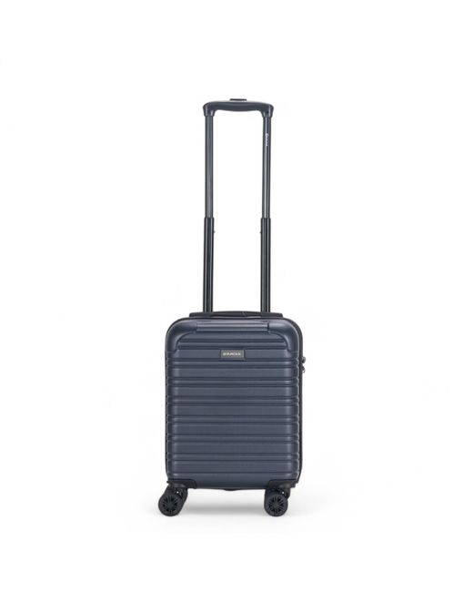 Infinity Leather Blue Abs Hardshell Underseat Cabin Suitcase 45 X 30 X 20 Cm Luggage Suitable For Wizz Air