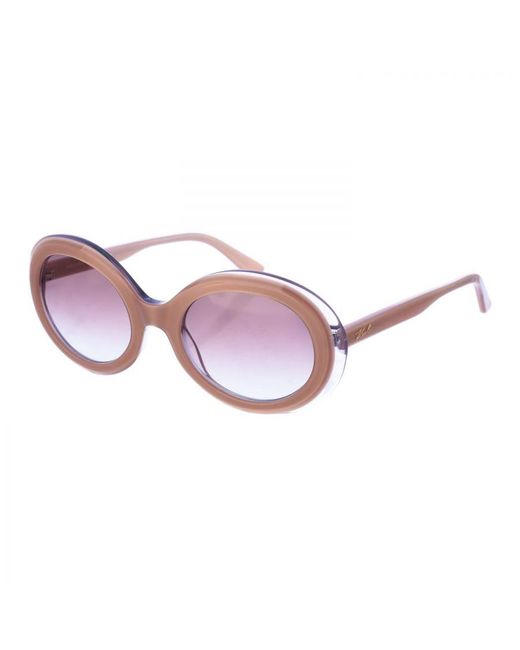 Karl Lagerfeld Pink Acetate Sunglasses With Oval Shape Kl6058S