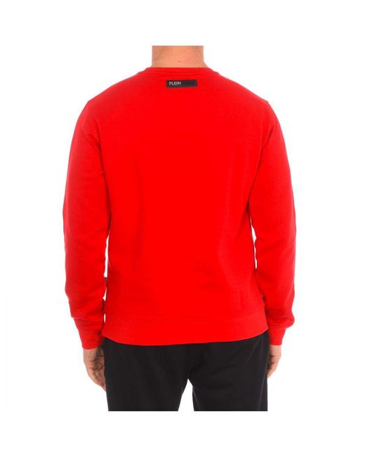 Philipp Plein Fipsg604 Sweatshirt Met Lange Mouwen En Ronde Hals in het Red voor heren