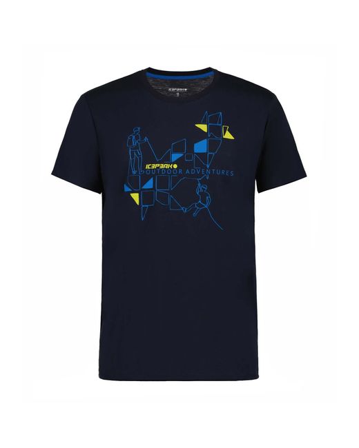 Icepeak Beeville Performance T-shirt In Blauw in het Blue voor heren