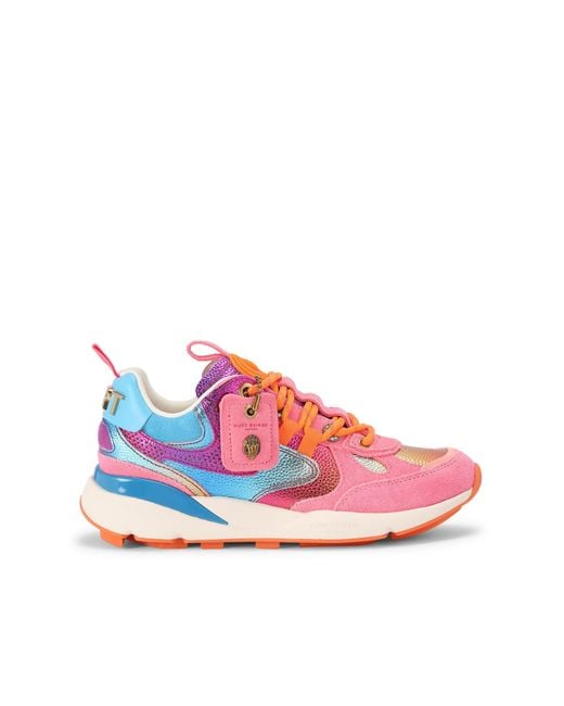 Kurt Geiger Pink Suede Runner Sneakers