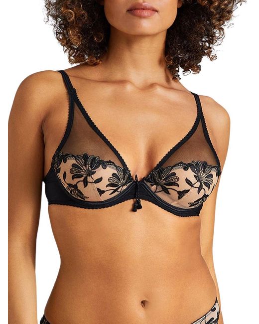 Aubade Black Lovessence Underwired Triangle Bra