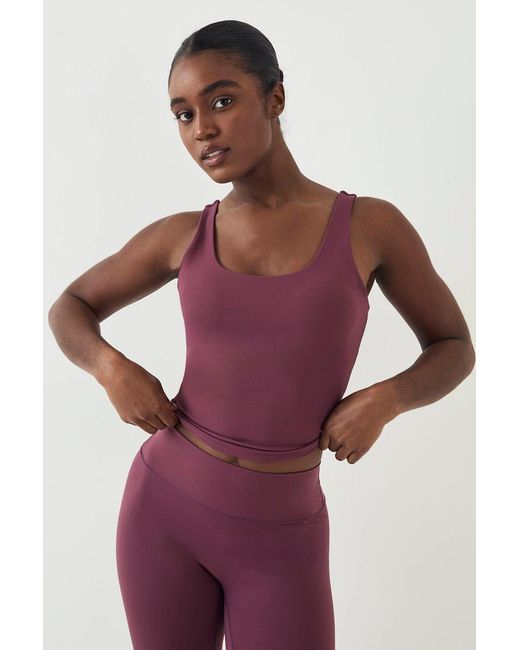 DSGN Studio Purple Sculpt Padded Scoop Neck Vest Top