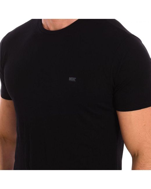 DIESEL Black Pack-3 Short-Sleeved T-Shirts Cotton 00Spdg-0Liad for men