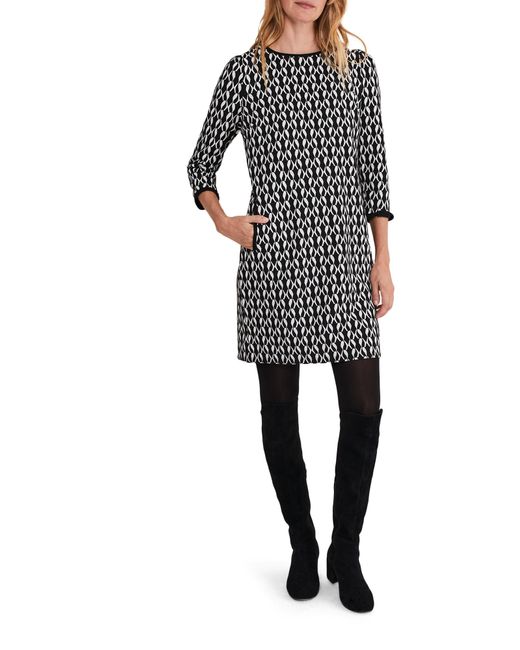 Phase Eight Black Katrine Geo Jacquard Dress