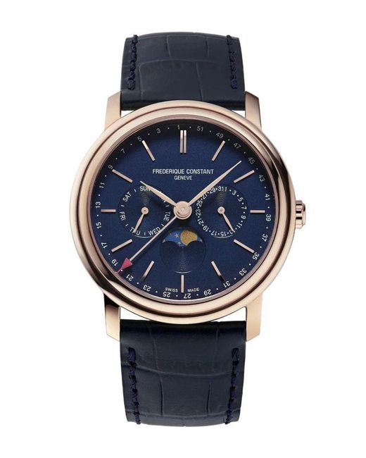 Frederique Constant Frédérique Constant Classics Index Business Timer Horloge Blauw Fc-270n4p4 in het Blue voor heren