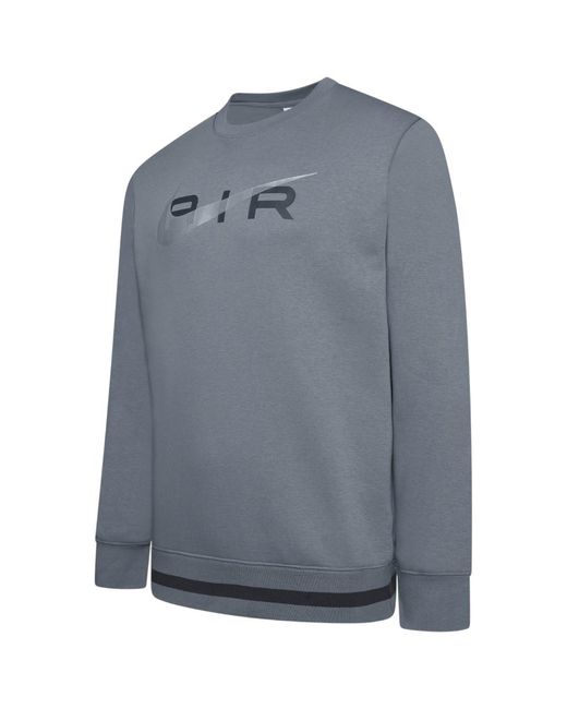 Nike Gray Air Crewneck Sweatshirt Cotton for men