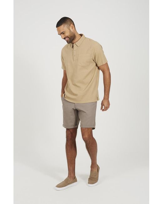 Brave Soul Natural Cotton Twill Chino Shorts for men