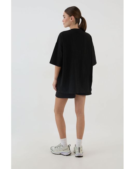 DSGN Studio Black Script Embroidered Oversized T-Shirt