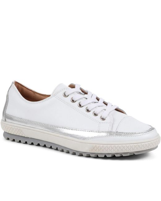 Jones Bootmaker White Memory Foam Trainers