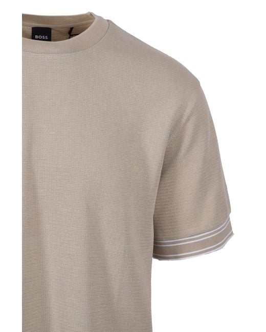Boss Natural Tigerman T-Shirt Open Cotton for men