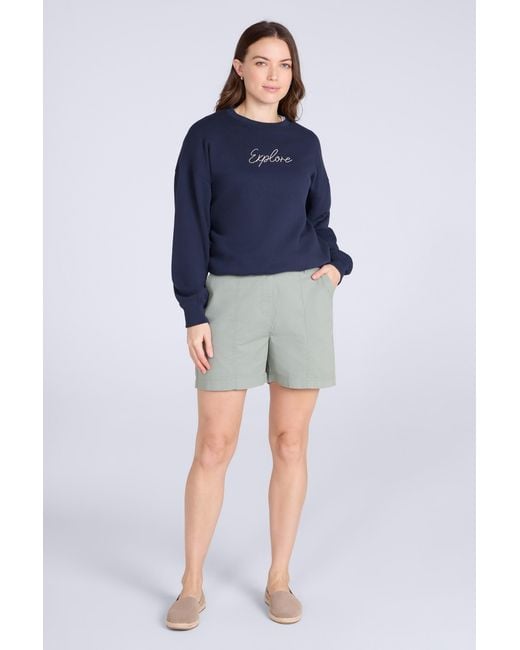 Mountain Warehouse Blue 'Robin' Walking Shorts Lightweight Cotton Uv Protection Casual Summer Wear