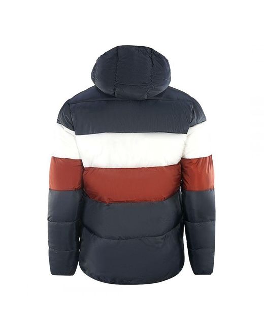 Lyle & Scott Blue Colourblock Puffer Jacket for men
