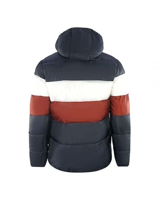 Lyle & Scott Blue Colourblock Puffer Jacket for men