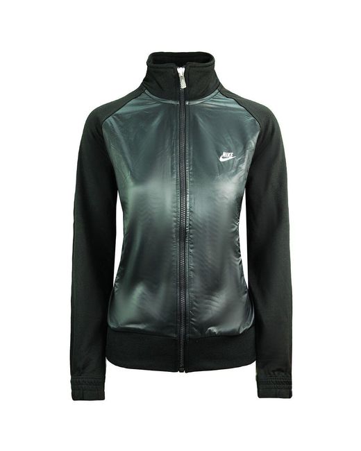 Nike Green Long Sleeve Zip Up Black S Track Jacket 426727 012