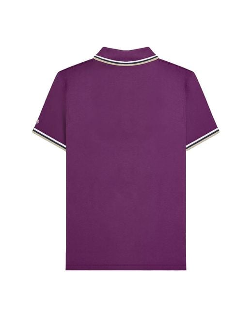 Lambretta Purple Triple Tipped Polo Shirt (Winter Bloom/ /Cashew) for men