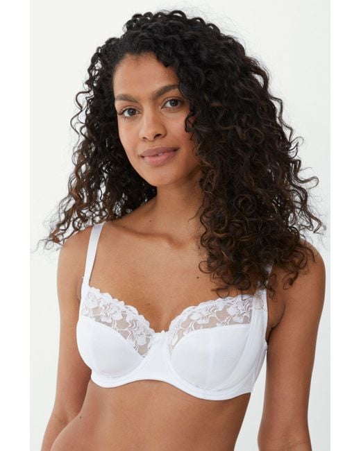 Gorgeous White Dd+ Florence Balcony Bra