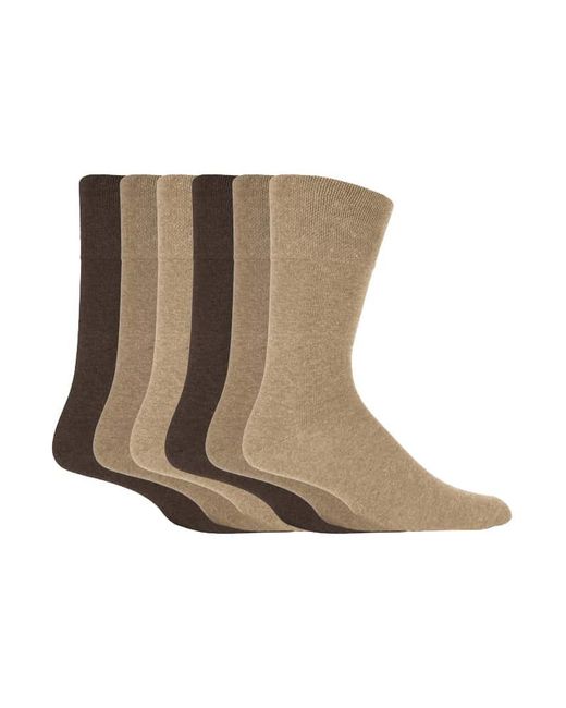Gentle Grip White Socks Bigfoot Honeycomb Top Cotton Rich Pack Of 6 for men