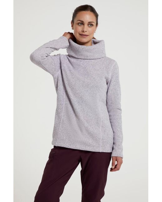 Mountain Warehouse Gray 'Idris' Cowl Neck Fleece Sweater Breathable Winter Pullover