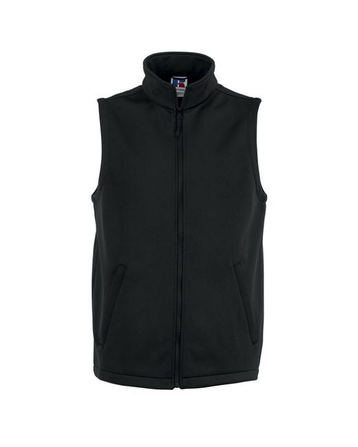 Russell Black Smart Softshell Gilet for men