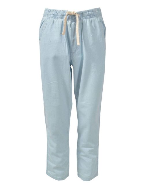 Pull&Bear Blue Cotton Ankle Grazer Joggers for men