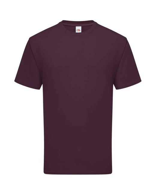 Fruit Of The Loom Purple Ringspun Premium T-Shirt (Dark Plum) for men