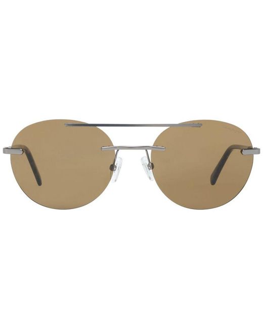 Gant Gray Gunmetal Oval Sunglasses With 100% Uva & Uvb Protection for men