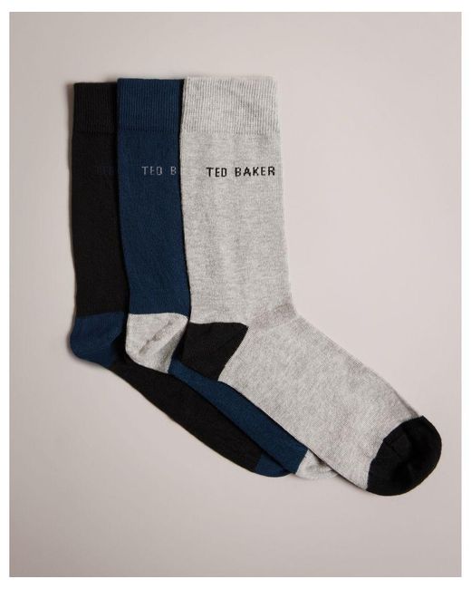 Ted Baker Multicolor Mixxed Three Pack Of Socks, Assorted for men