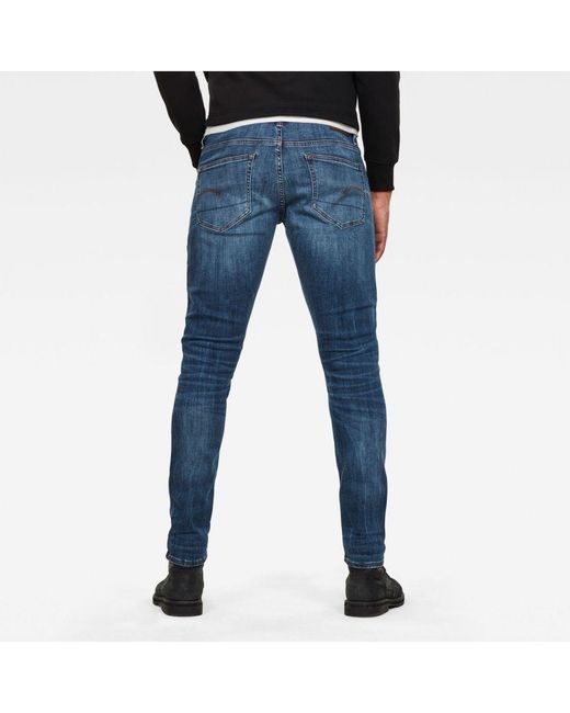 G-Star RAW 3301 Deconstructed Super Slim Jeans Cotton in Blue for Men |  Lyst UK